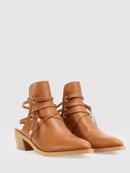 Can't Be Tamed Open Back Boot - Tan