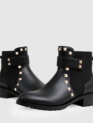 City Lights Leather Ankle Boot - Black