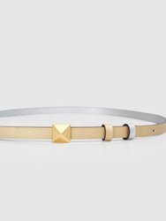 Cleopatra Pyramid Stud Leather Belt - Metallic