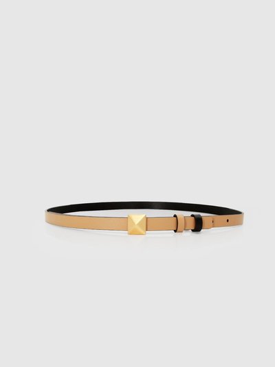 Belle & Bloom Cleopatra Pyramid Stud Leather Belt - Tan/Black product