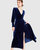 Current Mood Velvet Wrap Dress - Royal Blue