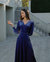 Current Mood Velvet Wrap Dress - Royal Blue