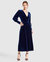 Current Mood Velvet Wrap Dress - Royal Blue