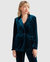 Eternity Oversized Velvet Blazer - Dark Teal - Dark Teal