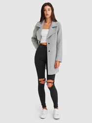 Ex-Boyfriend  Wool Blend Oversized Jacket - Grey Marle