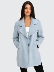 Ex-Boyfriend Wool Blend Oversized Jacket - Light Blue