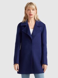 Ex-Boyfriend  Wool Blend Oversized Jacket - Midnight Blue