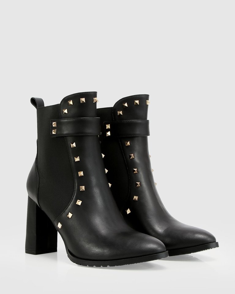 Fast Lane Studded Boot - Black - Black