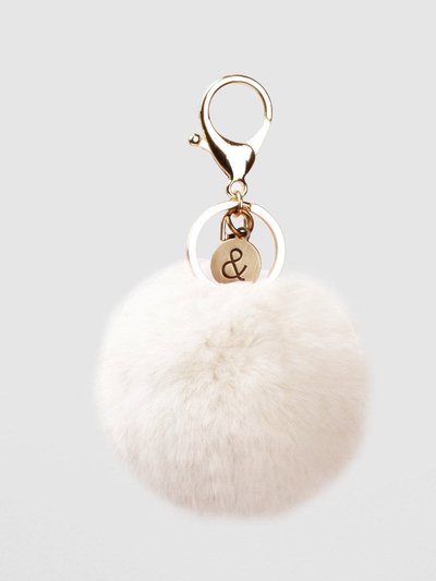 Belle & Bloom Faux Fur Pom Pom Keychain - Vanilla product