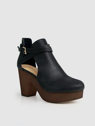 Fearless Clog Ankle Boot - Black/Chocolate - Black/Chocolate