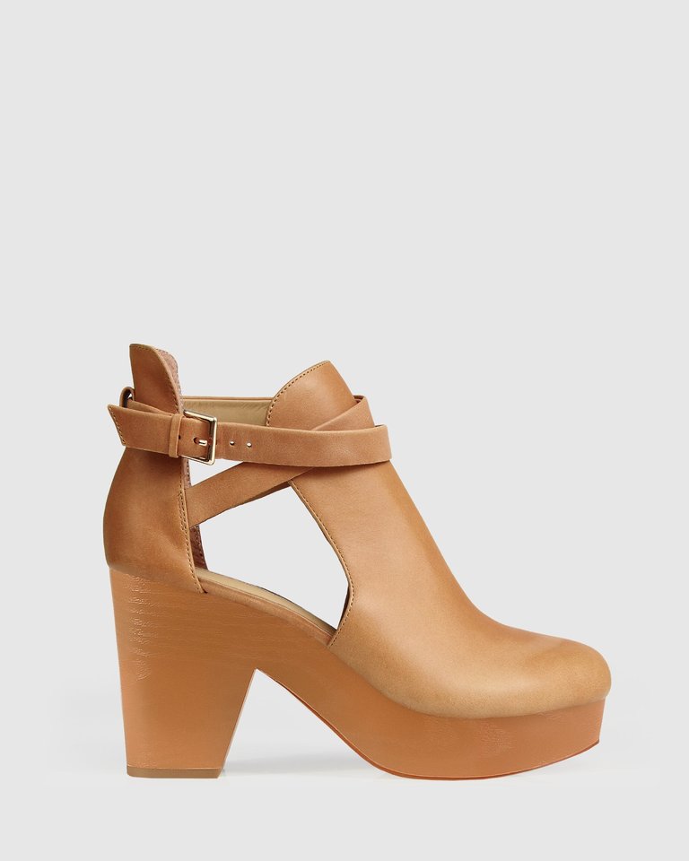 Fearless Clog Ankle Boot - Tan - Tan