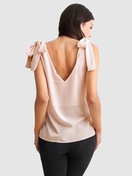 Feel For You V-Neck Top - Blush