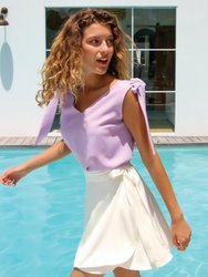 Feel For You V-Neck Top - Lilac - Lilac