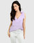 Feel For You V-Neck Top - Lilac