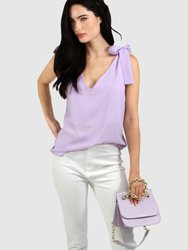 Feel For You V-Neck Top - Lilac