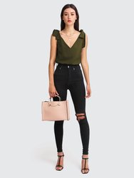 Feel For You V-Neck Top - Military