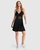 Feel It Still Lace Trim Mini Dress - Black - Black