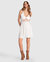Feel It Still Lace Trim Mini Dress - White - White