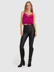 Friday Nights Lace Cami - Fuchsia