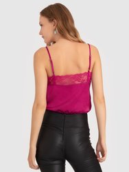 Friday Nights Lace Cami - Fuchsia