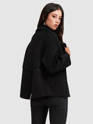 I'm Yours Wool Blend Peacoat - Black