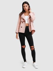 I'm Yours Wool Blend Peacoat - Blush