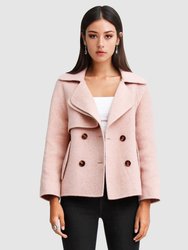 I'm Yours Wool Blend Peacoat - Blush - Blush