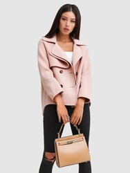 I'm Yours Wool Blend Peacoat - Blush