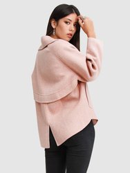 I'm Yours Wool Blend Peacoat - Blush