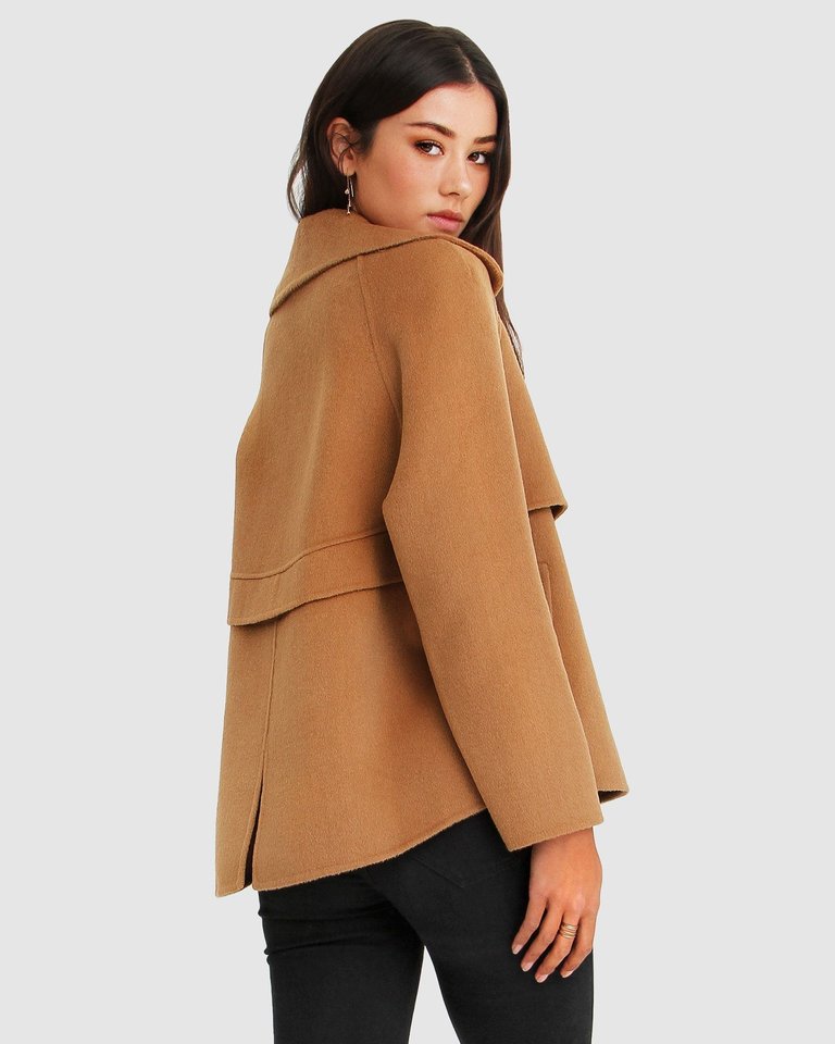 I'm Yours Wool Blend Peacoat - Camel