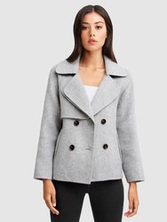 I'm Yours Wool Blend Peacoat - Grey - Grey