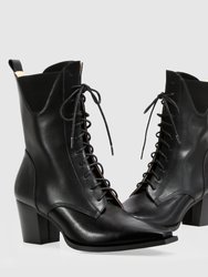 Jumping Ship Laced Boot - Black