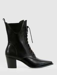 Jumping Ship Laced Boot - Black