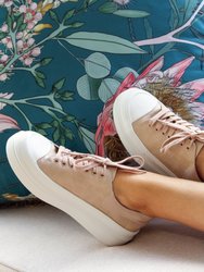 Just A Dream Croc Leather Sneaker - Blush