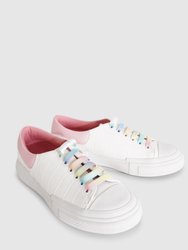 Just A Little Dream Croc Leather Sneaker - White