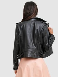Just Friends Leather Jacket - Black