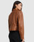 Just Friends Leather Jacket - Brown