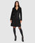 Last Chance Wool Blend Moto Coat - Black - Black