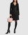 Last Chance Wool Blend Moto Coat - Black