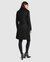 Last Chance Wool Blend Moto Coat - Black