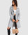 Last Chance Wool Blend Moto Coat - Grey Marle