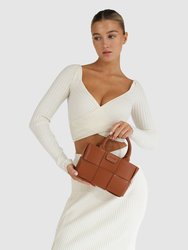 Little Love Woven Crossbody Bag - Camel