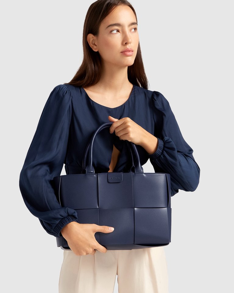 Long Way Home Woven Tote - Navy - Navy