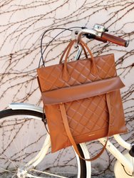 Lost Lovers Quilted Leather Tote - Camel - Camel
