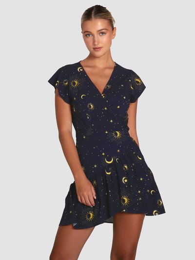 Belle & Bloom Love Shack Mini Wrap Dress - Navy product