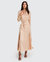 Lover To Lover Maxi Shirt Dress - Champagne - Champagne