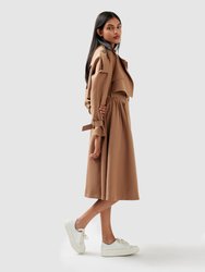 Manhattan Cropped Trench - Camel