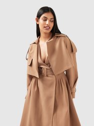 Manhattan Cropped Trench - Camel - Camel