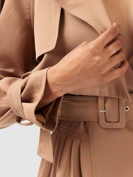 Manhattan Cropped Trench - Camel
