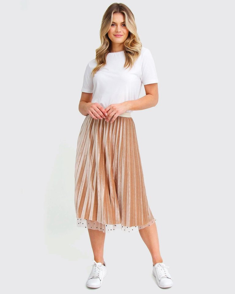 Mixed Feeling Reversible Skirt - Beige